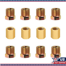 Brake Line Fittings Kit 12pcs 14 Size 716-24 Thread 8 Nuts And 4 Unions 0.25 Brake Line Fittings Kit 12pcs 14 Size 716-24 Thread 8 Nuts And 4 Unions 0.25
