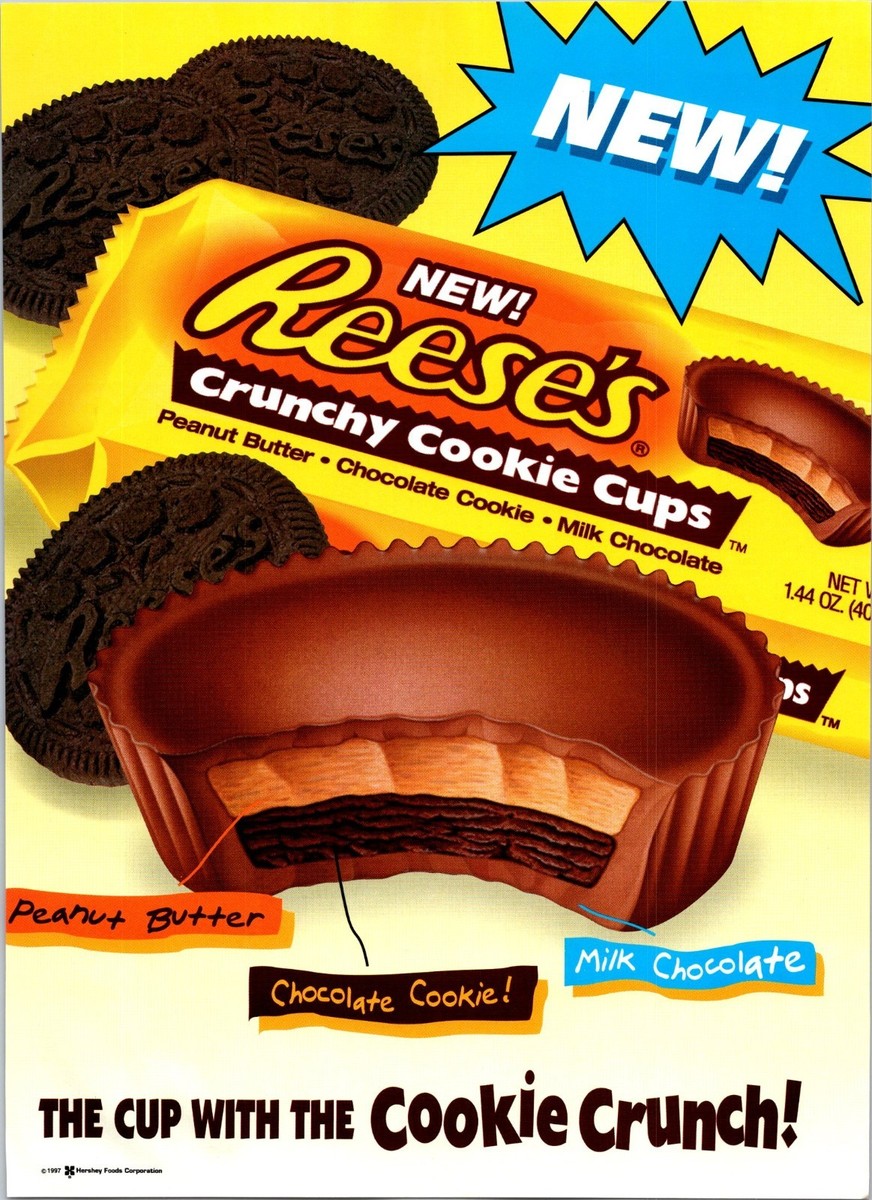 VINTAGE 1996 NEW! REESE'S CRUNCHY COOKIE CUPS PRINT AD | eBay