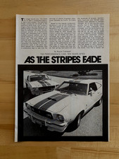 1976 Print Article Ford Mustang Cobra Ford Shelby 7 Page