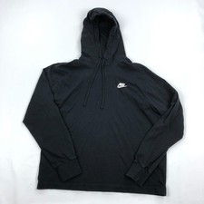 Nike Cotton Club Hoodie Mens Medium Lightweight Black BV2749