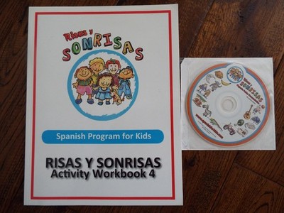 Risas y Sonrisas Spanish Program for Kids Leticia Smith Activity Workbook 4 CD