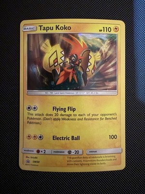 Tapu Koko Holo Black Star Promo SM30 NM HOLO BLEED W/ HD SWIRL 