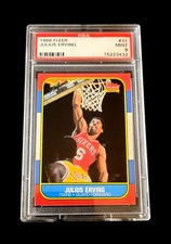 Julius Erving Fleer 1986 #31 Mint PSA 9 Phila...