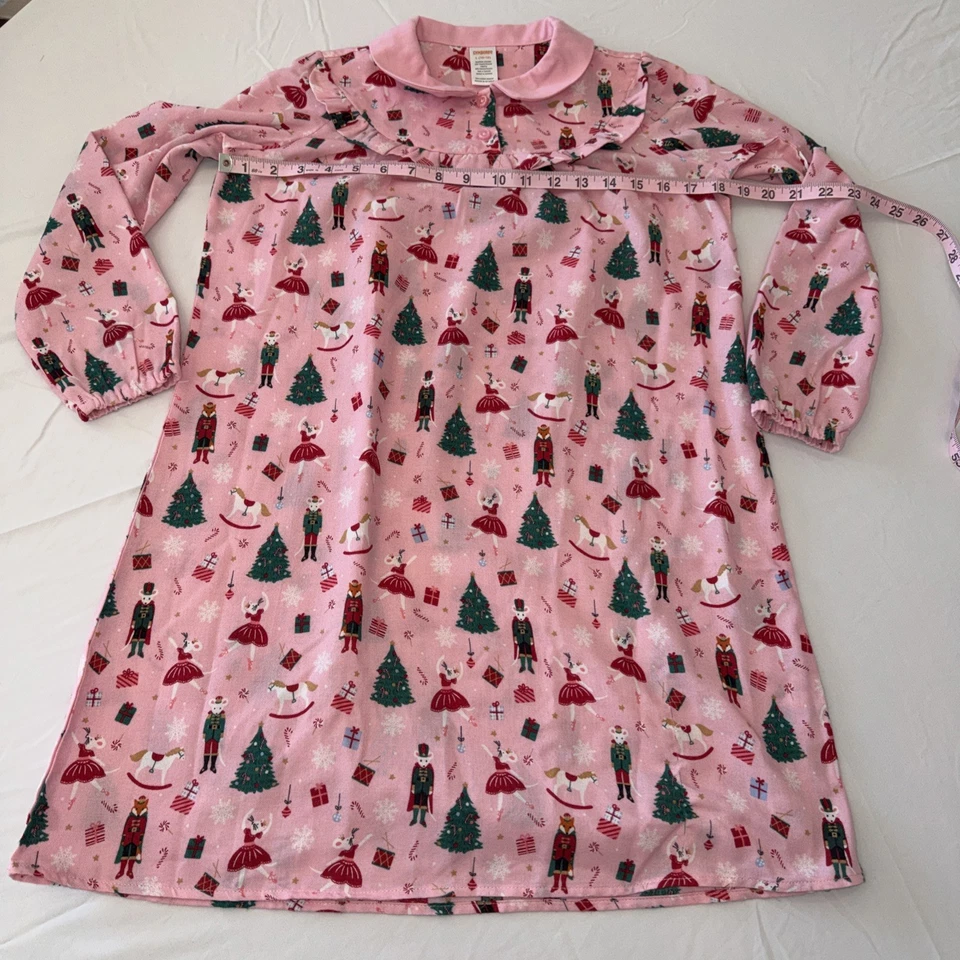 Gymboree Рождество пижамы лот 2 ночная рубашка LS/брюки праздник девочек Sz L 10/12 - Изображение 2 из 4