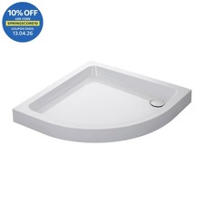 Mira Flight Shower Tray Quadrant Deep Profile Stone Resin Waste 900 x 900mm