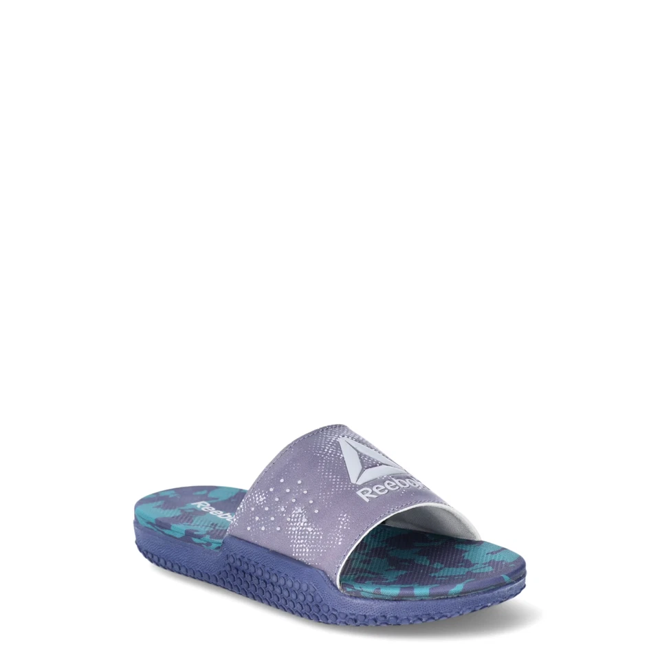Sandalias Reebok Pervade Slide para niños, talla 1, ancho medio, sin cordones, coloridas Foto 2 de 4