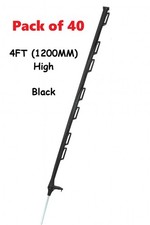 Electric Fence Poly Posts 4ft X40 (Various Colours Fencing Stake Plastic 1200MM)