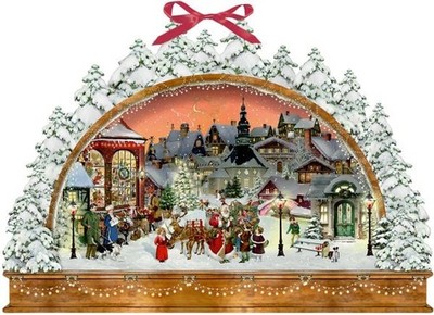 Wand-Adventskalender   Nostalgischer Lichterbogen