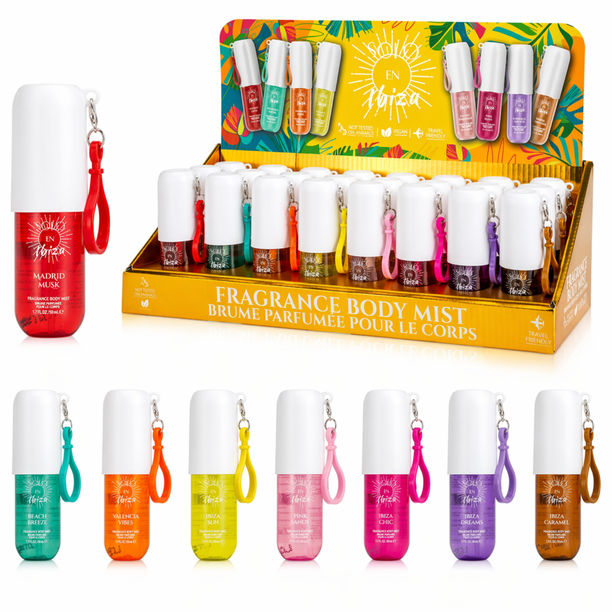Solo En Ibiza Body Mist 1.02oz/30ml Asorted Scent Set with