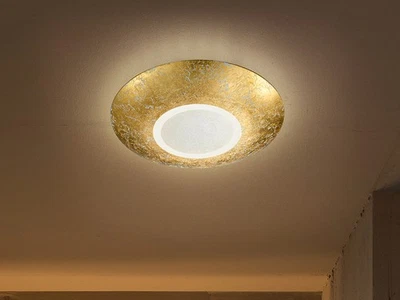 Runde LED Deckenlampe Ø 32cm Goldfarben 15,5W - ausgefallene Wohnraumleuchten - Bild 1 von 4