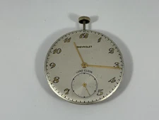 Elgin 543 Pocket Watch Movement Chevrolet Dial - 21 Jewel - Runs & Keeps Time