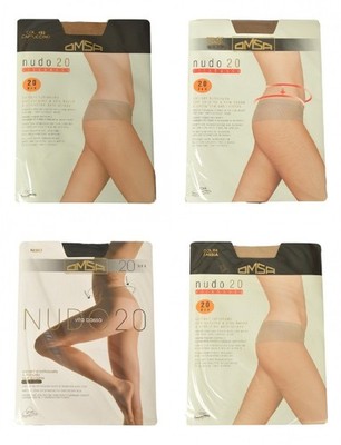 OMSA 20den women's tights, low-waisted, stretch, all-sheer body, comfort seams, 