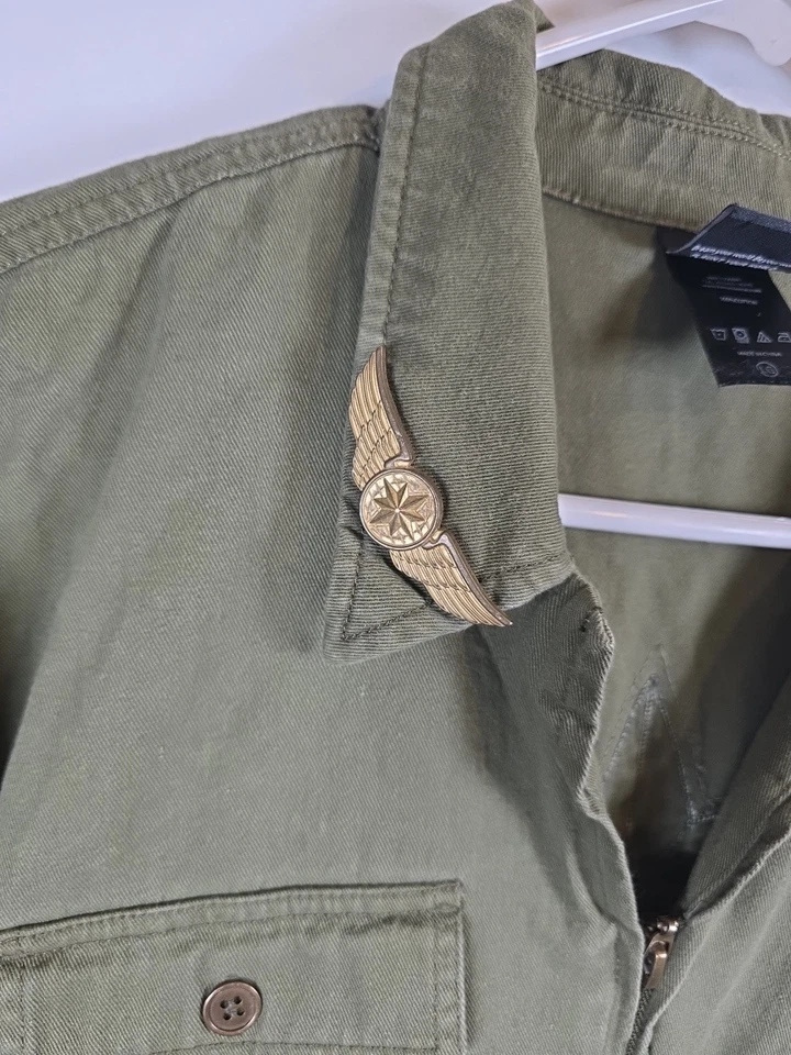 Mameluco Capitana Marvel, Disfraz, Mujer Talla Grande, 100% Algodón Foto 3 de 4