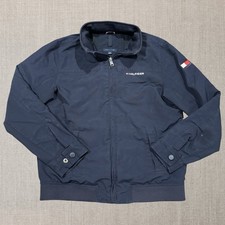 Tommy Hilfiger Navy Full Zip Jacket Flag Logo Youth L 12  14