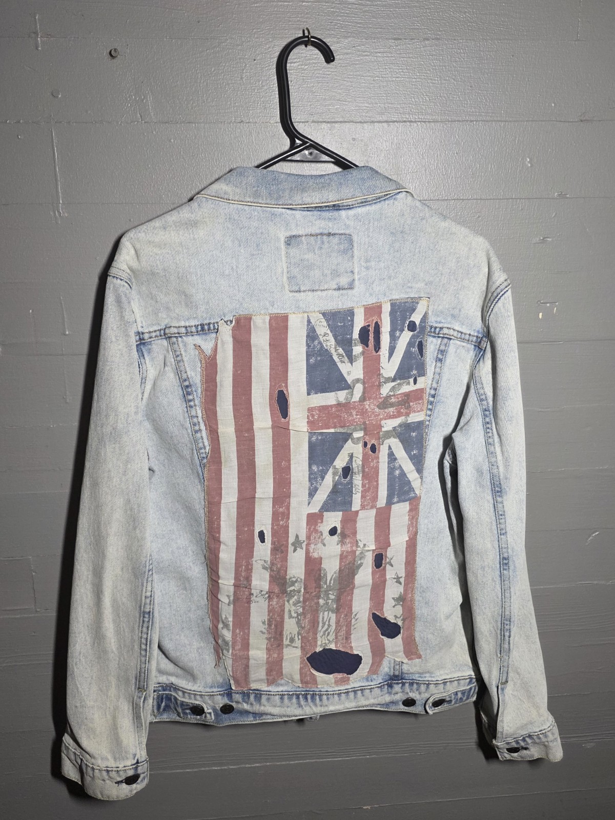Levi's Custom Union Jack Flag Back Patch Denim Ja… - image 6