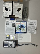 Olympus Camedia D-380 2.0MP With Box, Manual, And Memory card -Tested, Works-