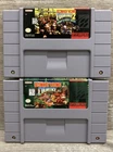 Donkey Kong Country 1 & 2 Nintendo SNES Games Authentic Carts Only Tested Work