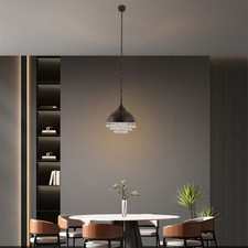 Rustic Industrial Chandelier Crystal Pendant Lighting Ceiling Light Fixture Lamp