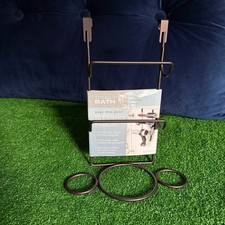 Totally Bath Over the Door Styling Rack Bronze Finish Metal Hair Tool Holder NWT