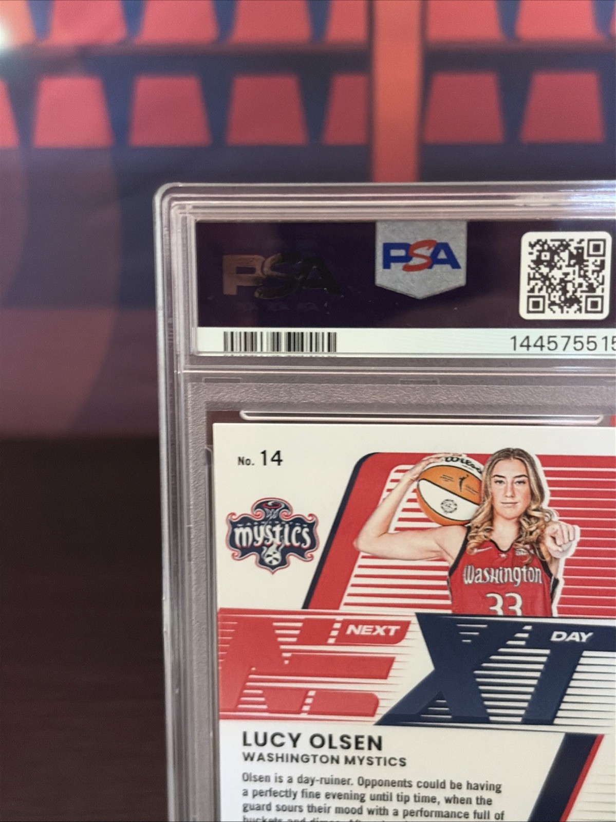 2025 WNBA LUCY OLSEN ON CARD AUTO Next Day PSA 10 view 7