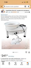 25CM Green Pottery Wheel Forming Machine - 350W Electric with Foot Pedal UK Plug