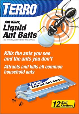 TERRO Ant Killer Bait Stations T300B  Liquid Bait to Eliminate Ants  12 Count