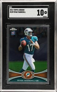 2012 Topps Chrome Ryan Tannehill #109A SGC 10 Rookie RC