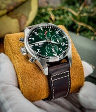 IWC Pilots Watch Green Dial Brown Leather 41mm Ref # IW388103 – Box & Papers 11