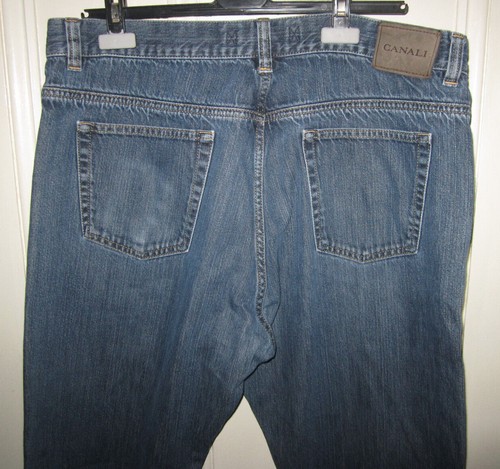 Vtg Canali brand straight leg blue denim jeans, men's size 40 - 第 1/11 張圖片