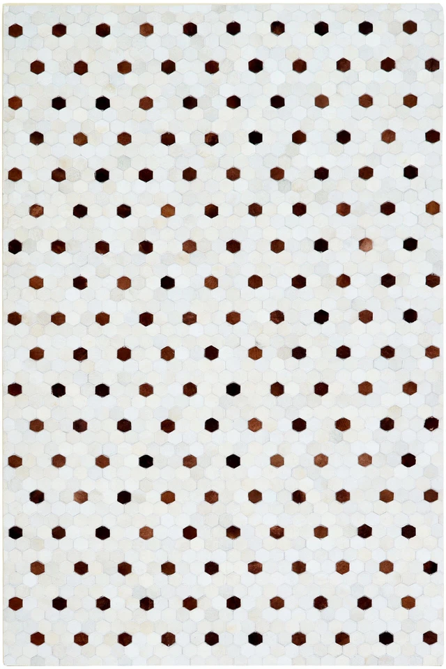 Leder Teppich Fellteppich 150x240 cm echtes Kuhfell Rug Handmade natural braun - Bild 1 von 4