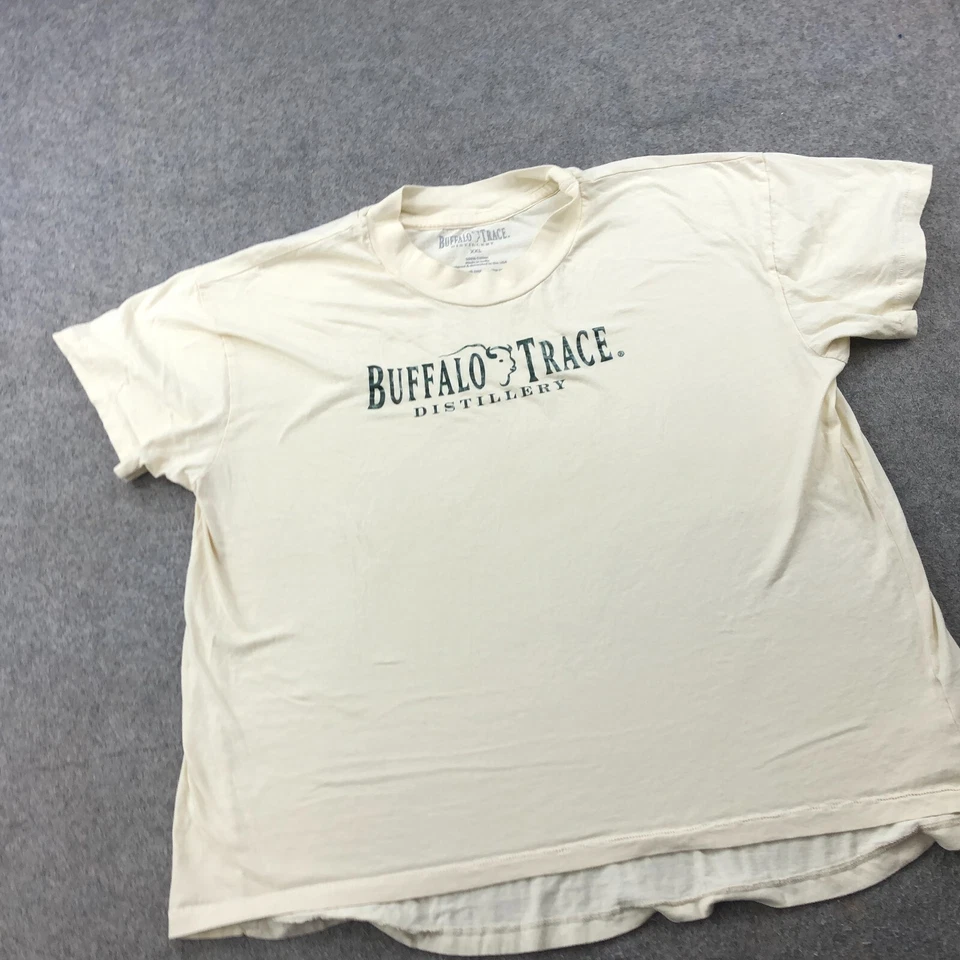 Buffalo Trace Shirt Womens 2XL Beige Graphic Short Sleeve Casual Tee Top - Image 3 of 4