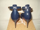 100% AUTHENTIC NEW WOMEN LOUBOUTIN BLUE PATENT LOCK STRAP 85 PUMPS/HEELS US 7.5 — photo 10