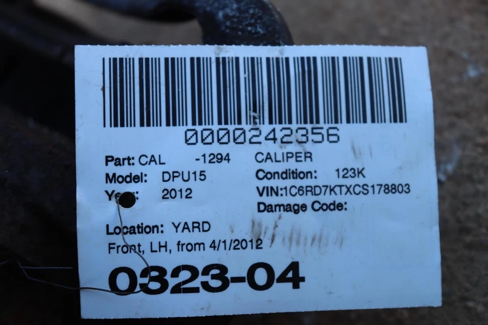 Pinza de freno delantera izquierda del lado del conductor Dodge Ram 1500 2012-2022 OEM Foto 3 de 3