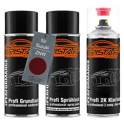 Autolack 2K Spraydosen Set für Suzuki ZNW Firebrick Red Metallic