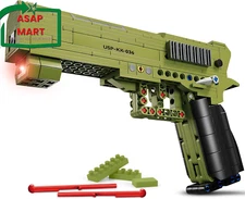 Finger Rock Gun Building Blocks Sets, 1:1 Simulation Shooting Toy USP Pistol Mod