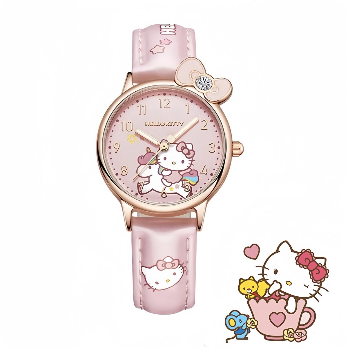 Sanrio Kids Waterproof Quartz Watch -Hello Kitty, Kuromi