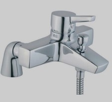 Vitra Slope A40470VUK - Bath Shower Mixer Tap & Shower Kit - Deck mounted Chrome