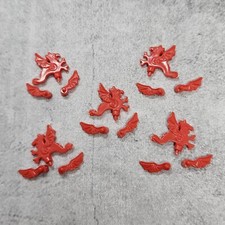 5pack Red Dragon Plume For Helmets Blocks Accessories for Minifigures C9ymf3