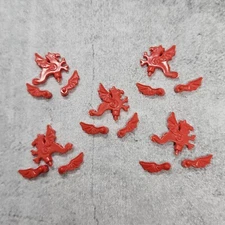 5pack Red Dragon Plume For Helmets Blocks Accessories for Minifigures C9ymf3