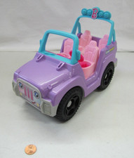 ¡Nuevo! Fisher Price Little People Púrpura Rosa Jeep Música Sonidos Barbie Vehículo