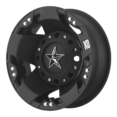 XD Series XD775 Rockstar Rear Dually Black Center Cap 16x6 17x6