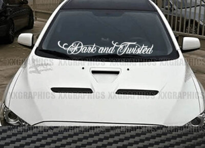 Dark and Twisted Windshield Decal Sticker Diesel JDM Car Truck Boost Euro KDM