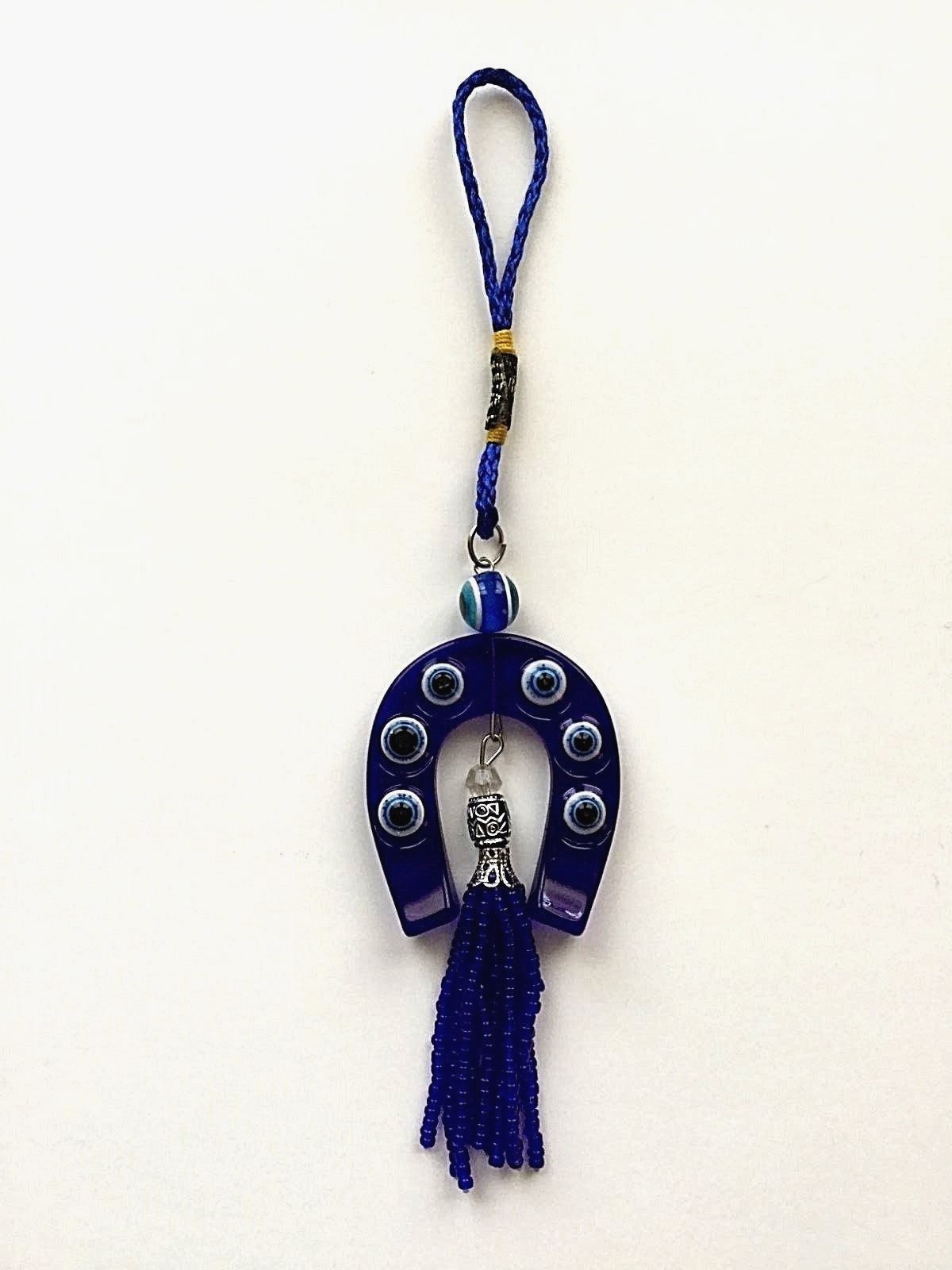 Herradura Blue Evil Eye para coche o hogar / Herradura con Ojo de la Buena Suerte