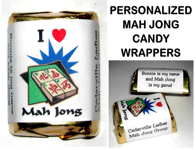 60 MAH JONG PARTY CANDY WRAPPERS FAVORS