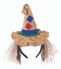 Adult Brown Scarecrow Hat Headband Oktoberfest Wizard Hillbilly Hat Costume