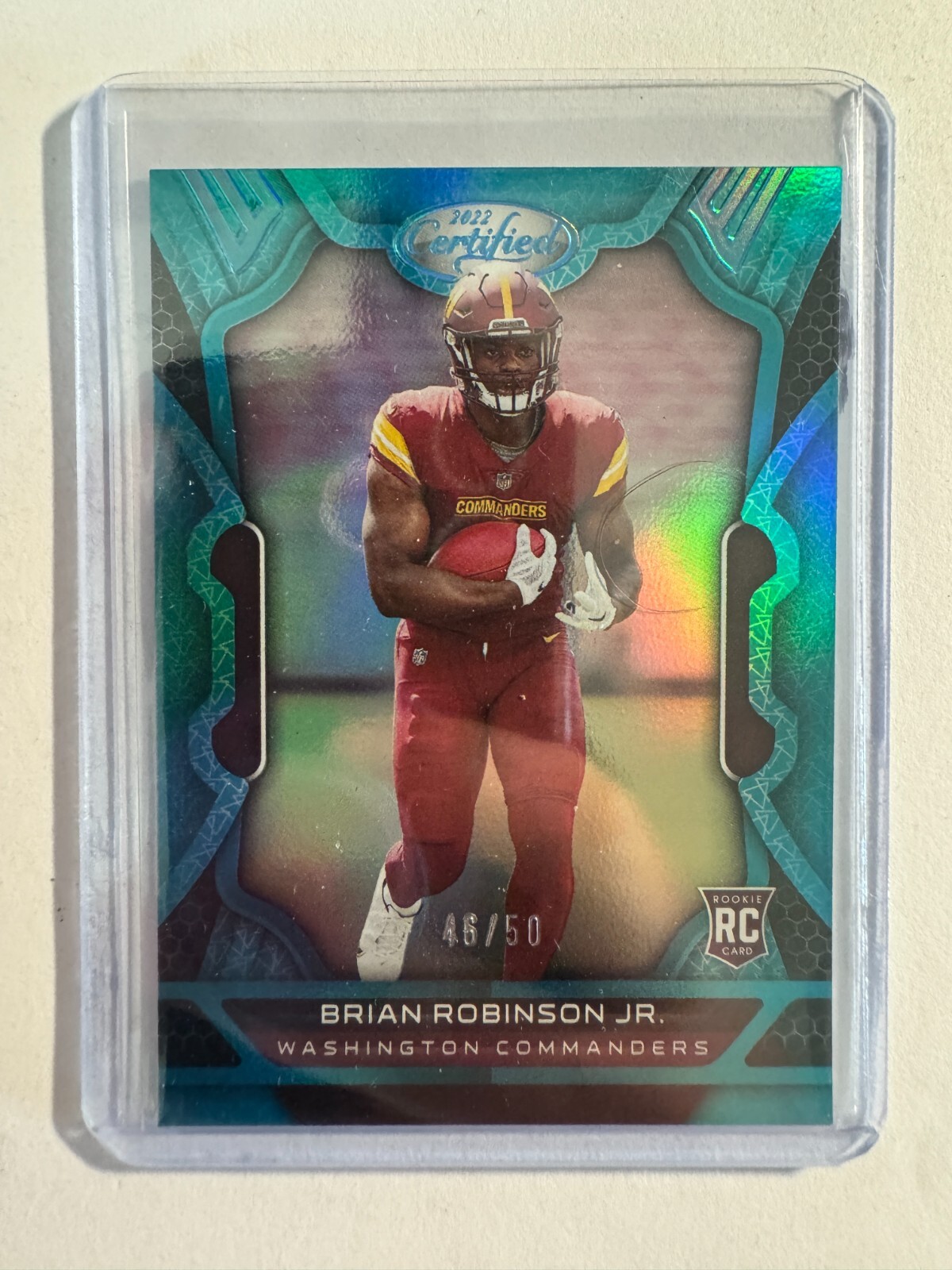 K232,013 - 2022 Certified Mirror Teal #123 Brian Robinson Jr. #/50