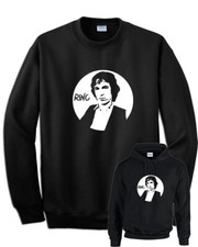 Felpa Rino Gaetano Nera volto Musica Cantante con Cappuccio o Girocollo unisex