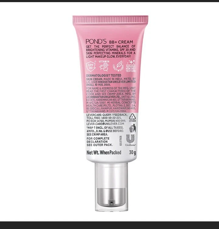 Pond's White Beauty BB+ Fairness Cream Ivory SPF 30 PA++ Natural Glow 30 Gm - Image 4 of 4