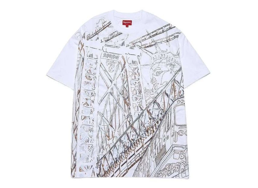 Tee shirt pont brodé Supreme blanc TAILLE M FLAMBANT NEUF DEADSTOCK