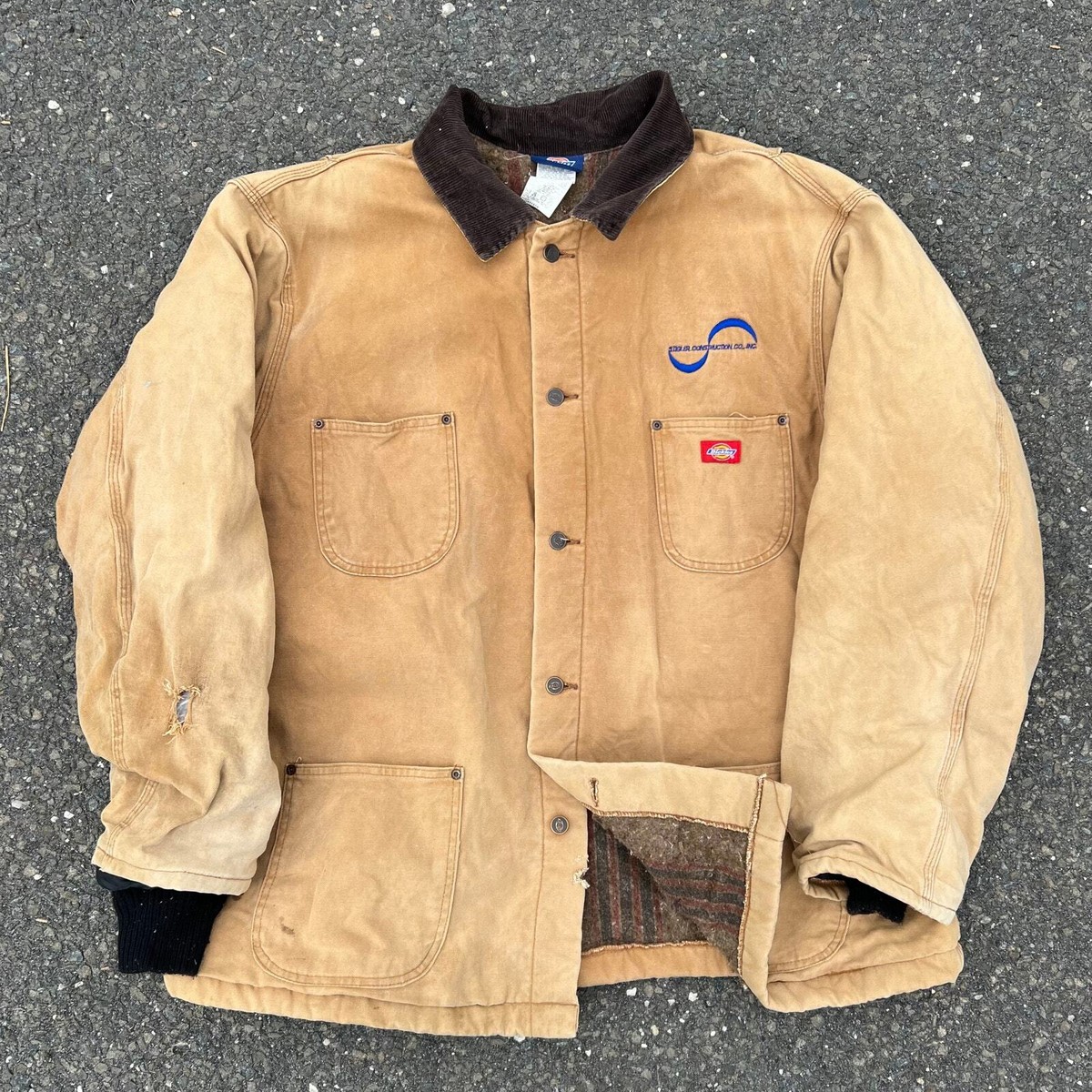 Vintage dickies faded work wear barn brown chore coat | eBay